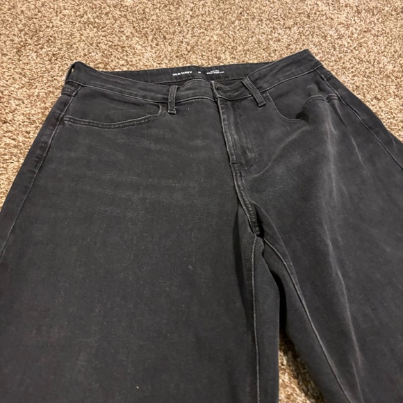 Old Navy || Wow Wide Leg Faded Black Jeans Size 12 - Picture 2 of 12
